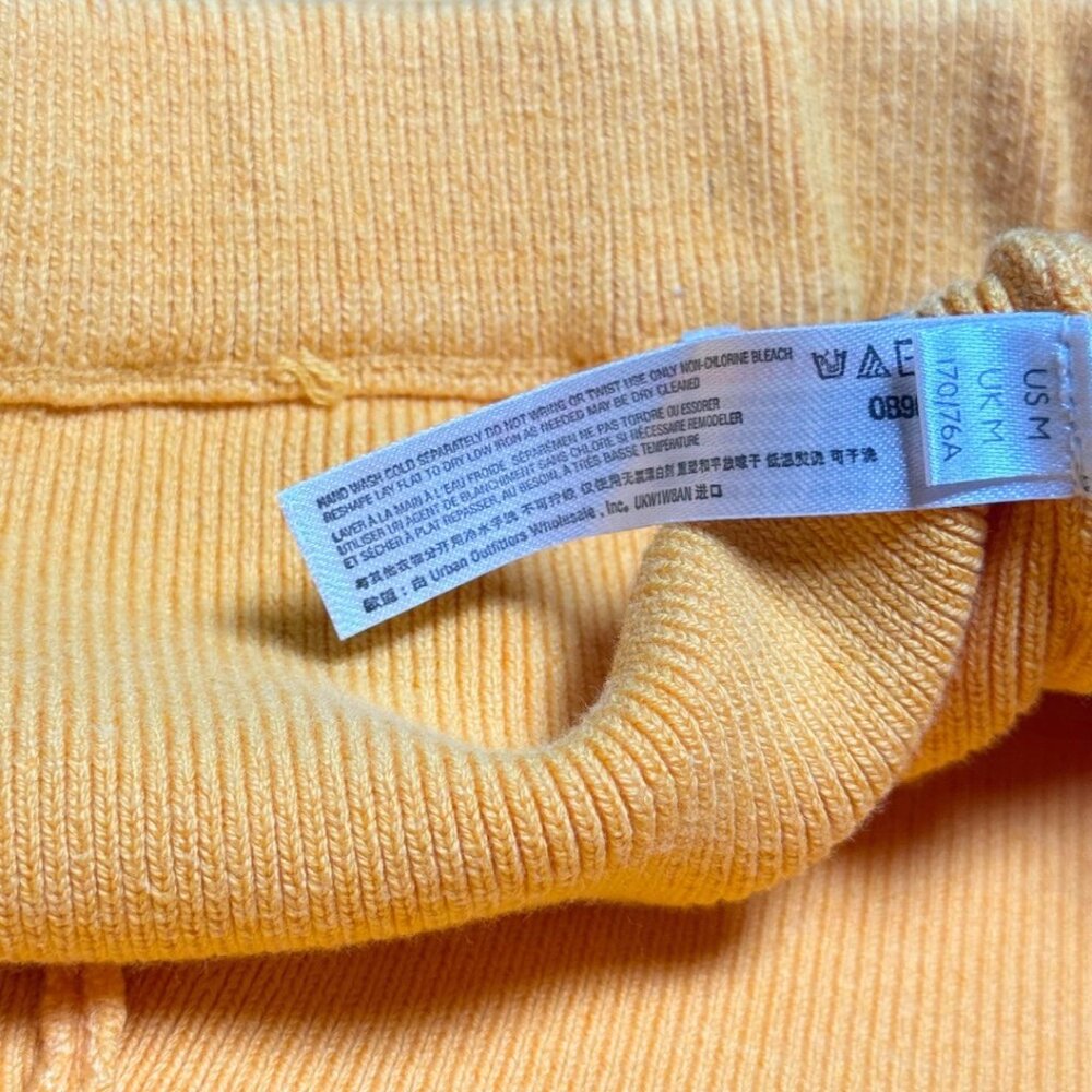 FP Beach Yellow Knit Shorts High Waist Medium Stretch Free People Monochrome - Picture 4 of 6